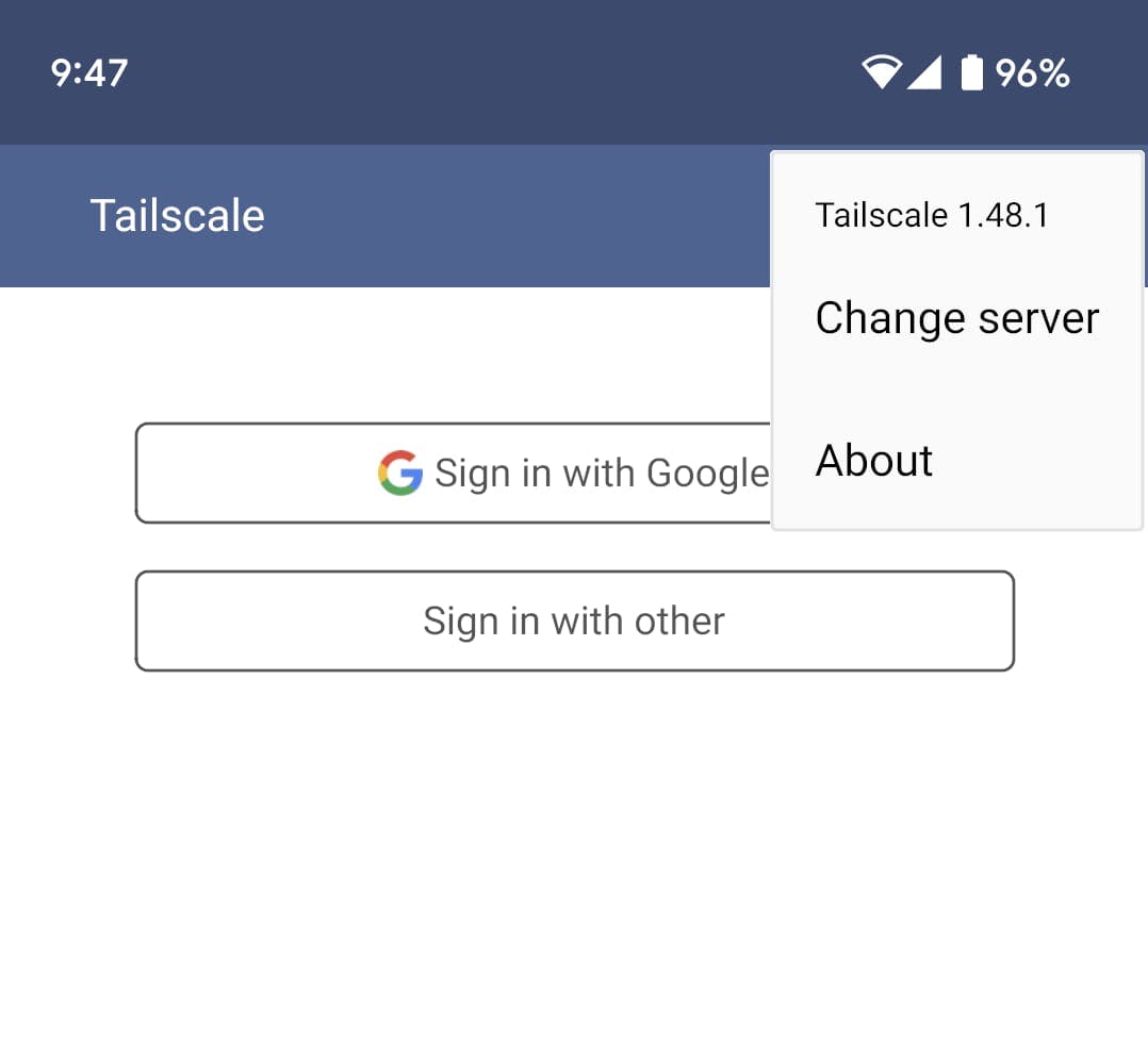 Tailscale mobile client options